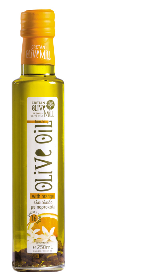 Aromatisches Olivenöl mit Orangen 250 ml