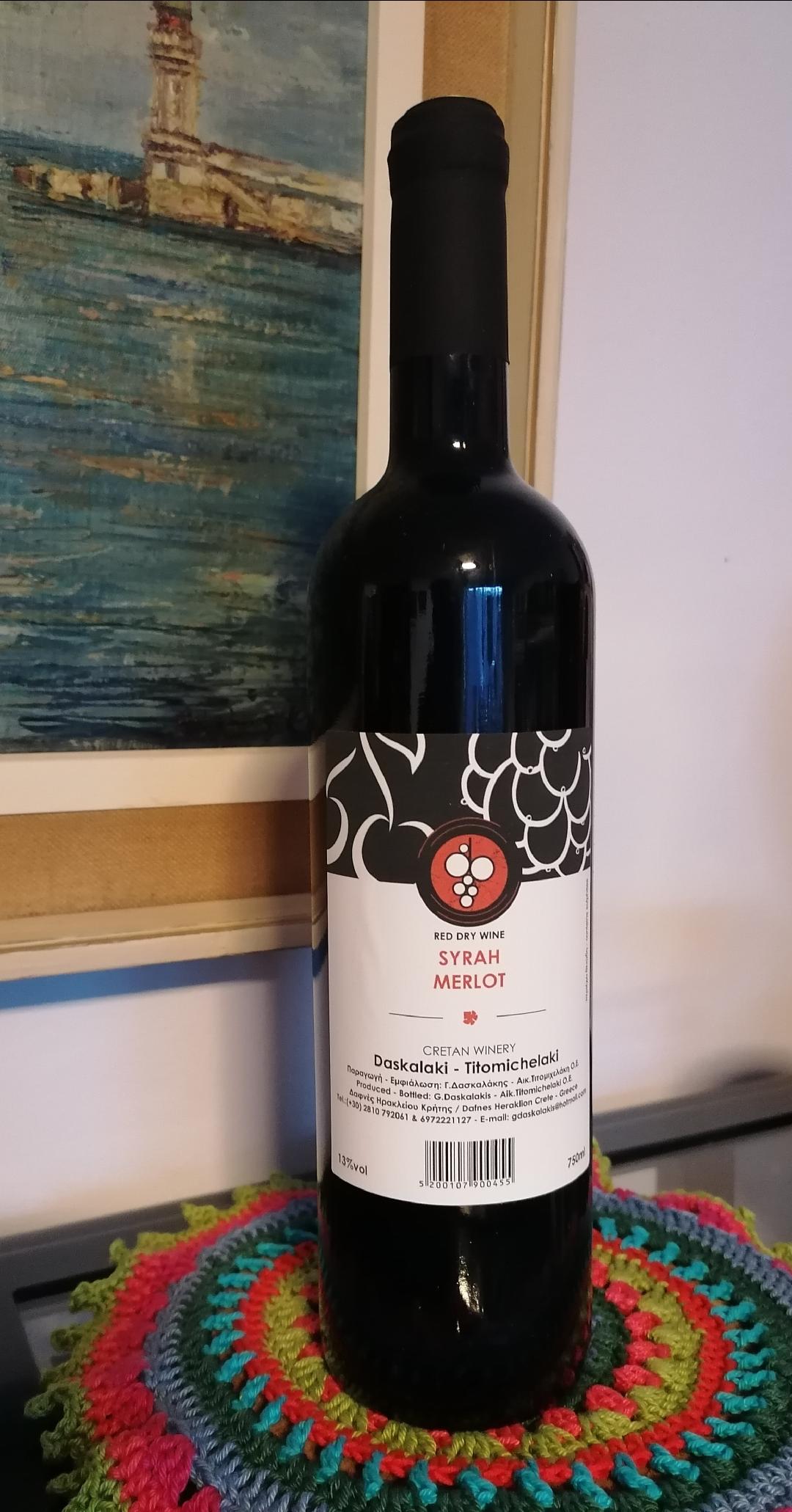Wein aus Kreta Syrah Merlot rot 750 ml