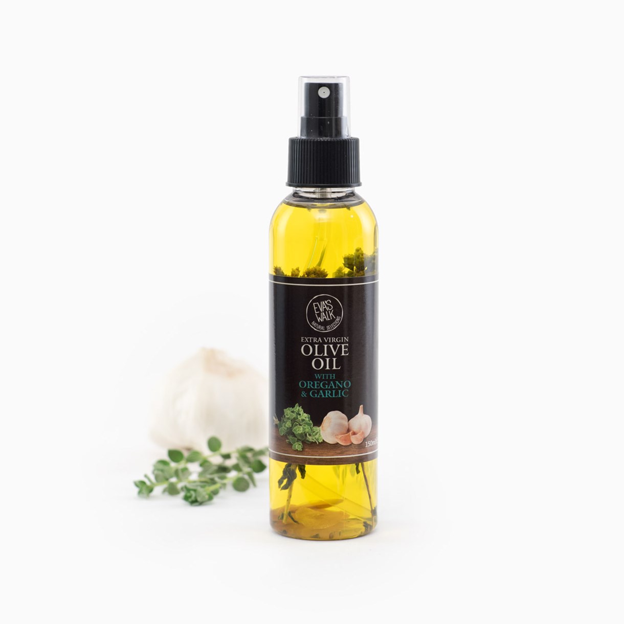 Eva's Walk Olivenöl mit Oregano & Knoblauch, 250 ml, in der Sprayfasche